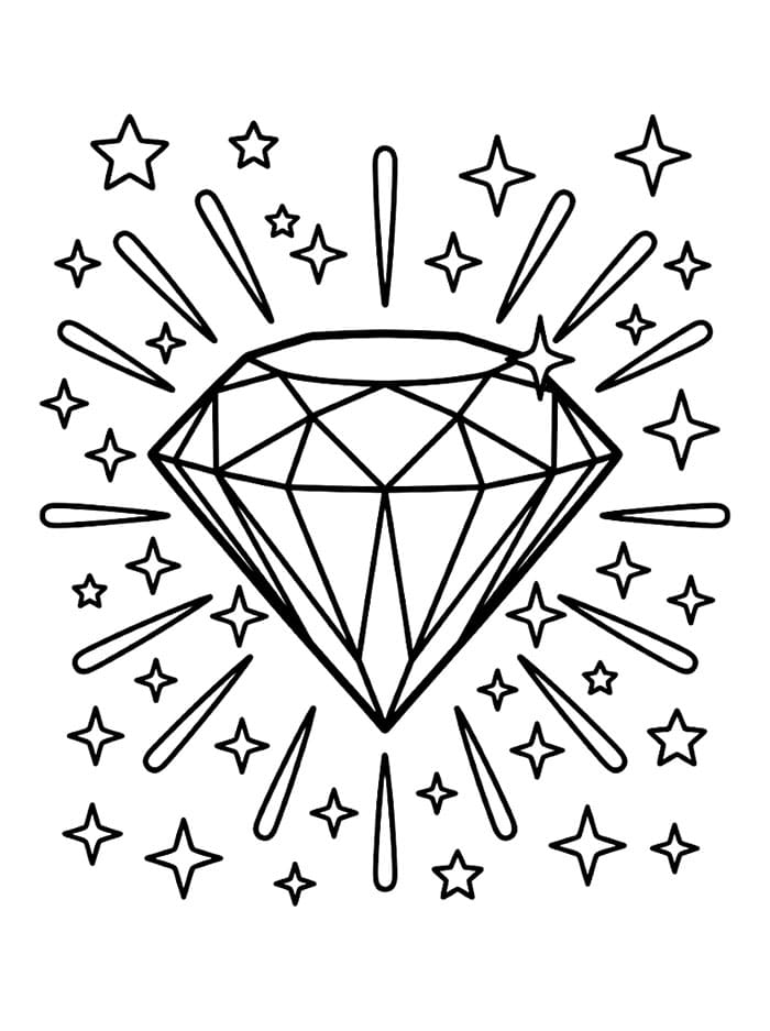 Diamante scintillante da colorare