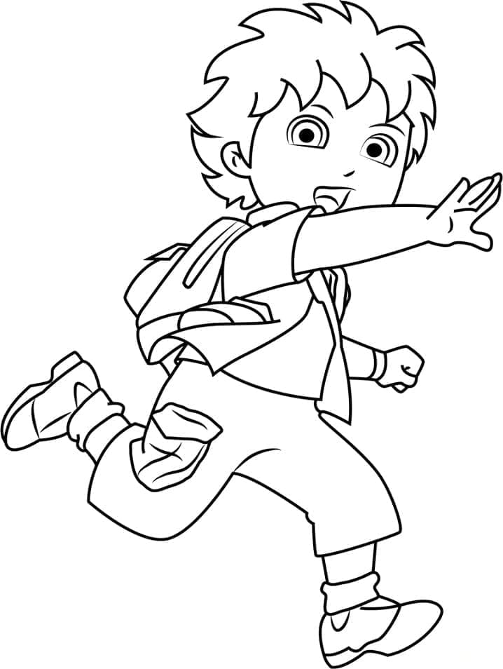 Diego Per Bambini gratis da colorare