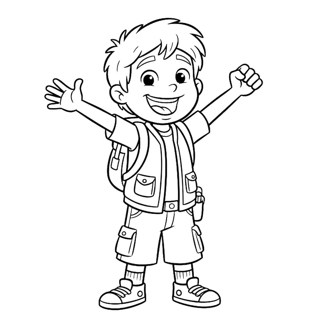 Diego alzò la mano da colorare