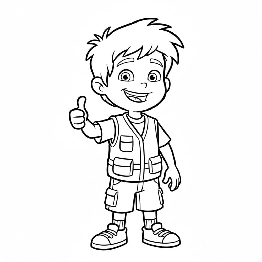 Diego fa un cenno di assenso da colorare