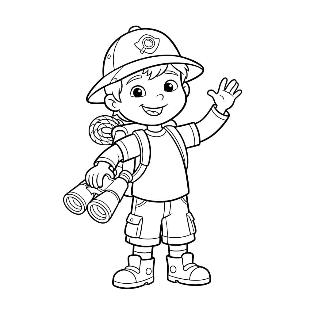 Diego indossa un cappello da colorare