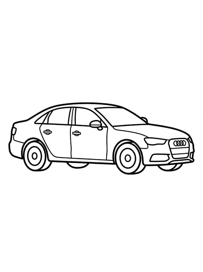 Disegna Audi base gratis da colorare