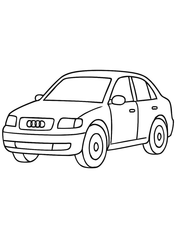 Disegna Audi base per bambini da colorare