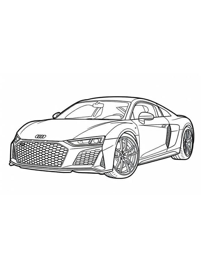 Disegna Audi gratis per bambini da colorare