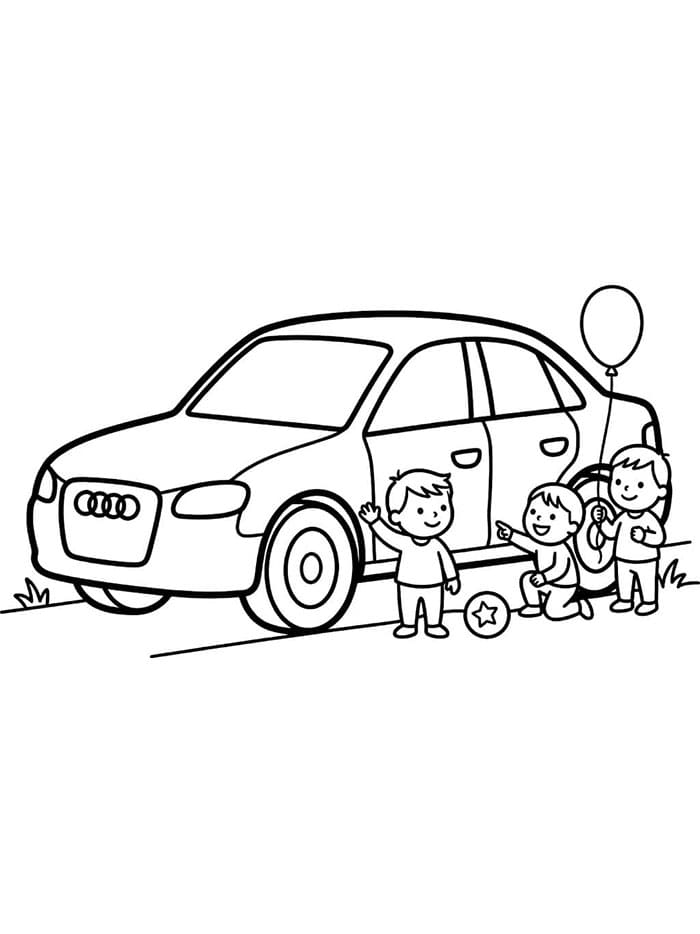 Disegna Audi per bambini da colorare