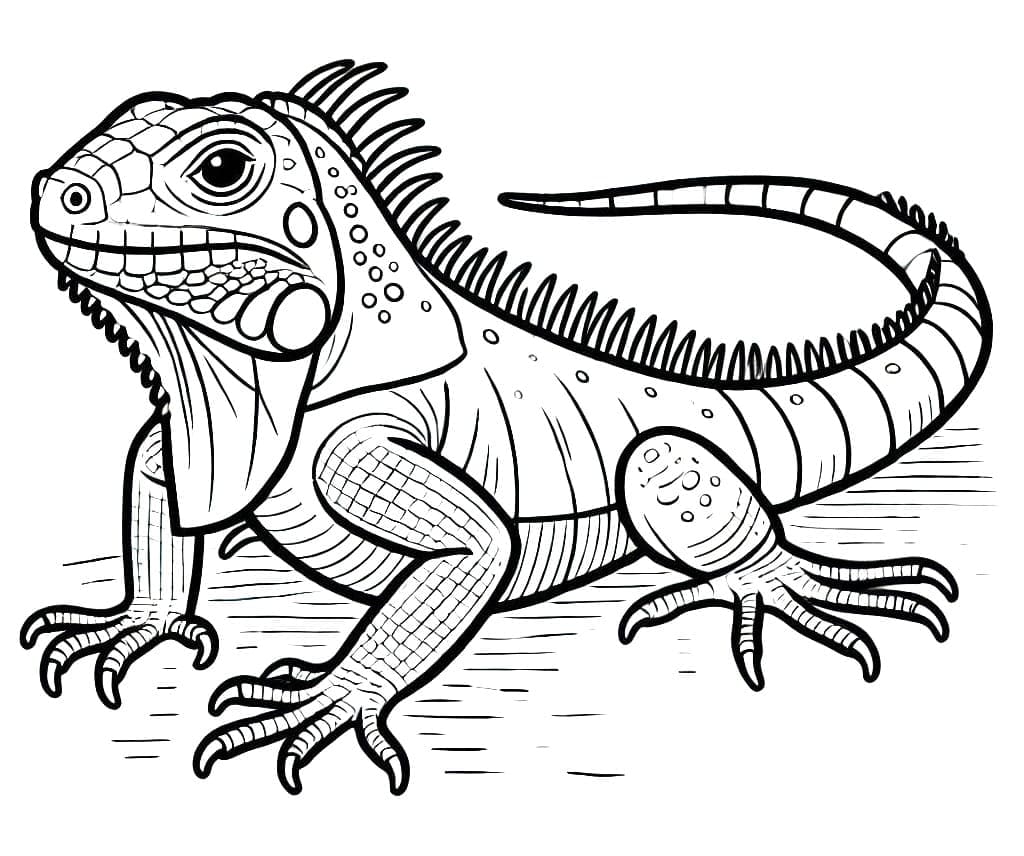 Disegna l'iguana gratis da colorare Disegna l'iguana gratis da colorare