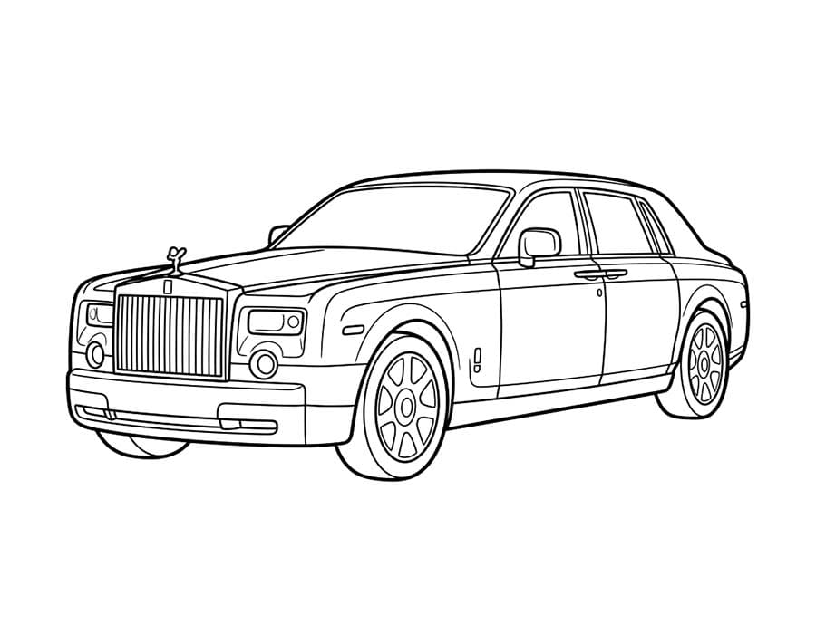 Disegno Rolls Royce di base da colorare