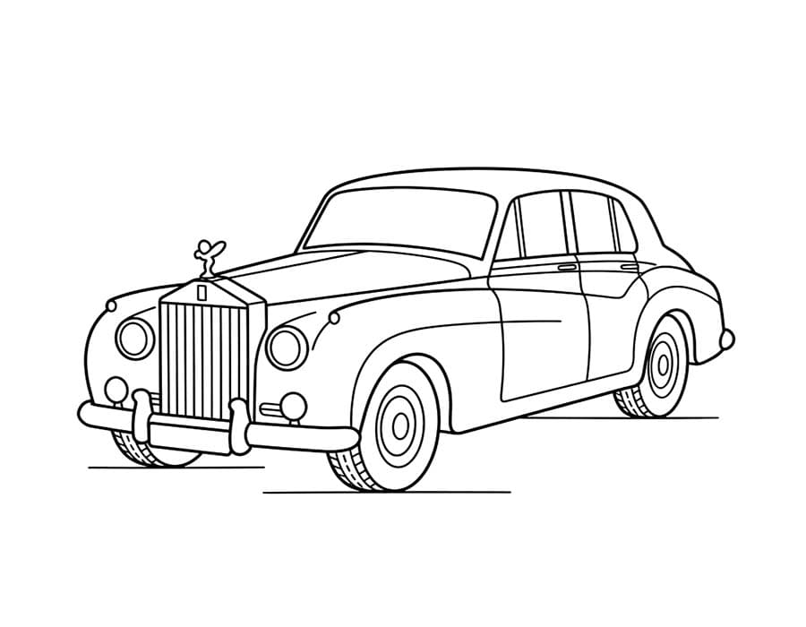 Disegno Rolls Royce facile da colorare
