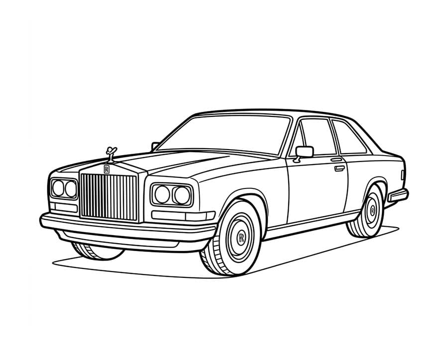 Disegno Rolls Royce gratis di base da colorare