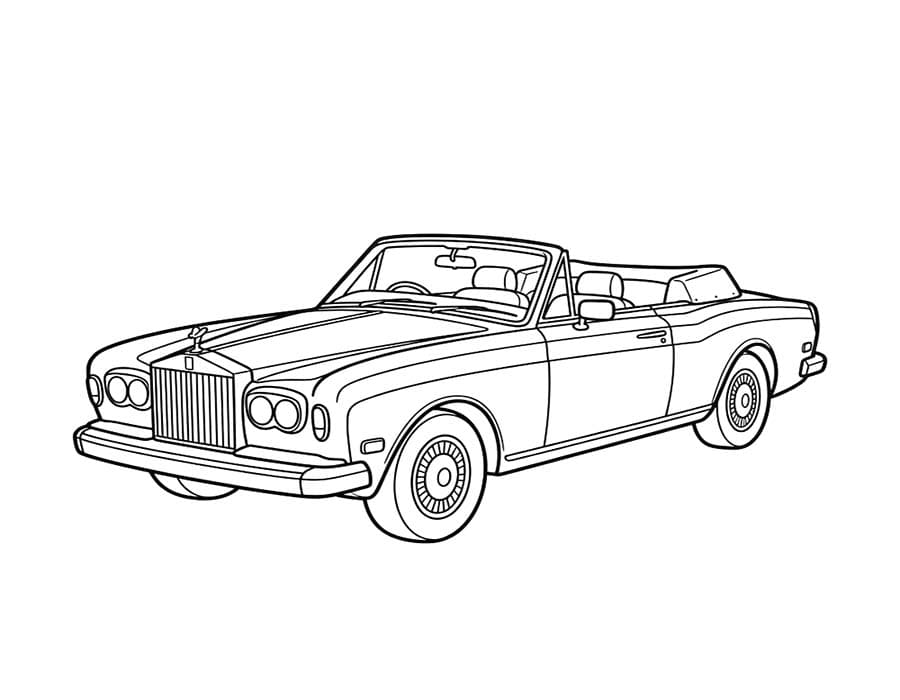Disegno Rolls Royce gratis per bambini da colorare