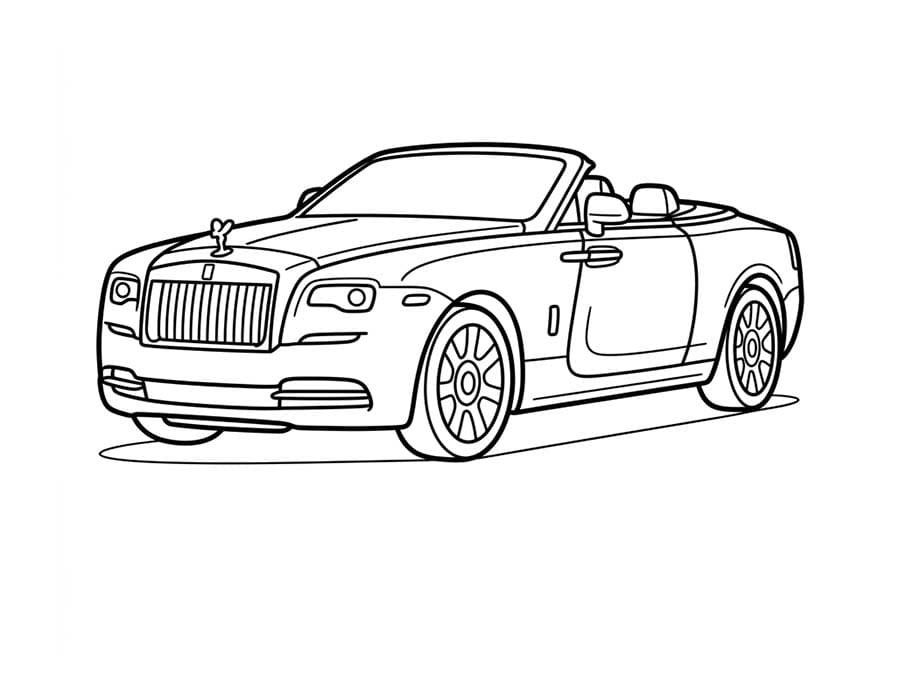 Disegno Rolls Royce gratis semplice da colorare