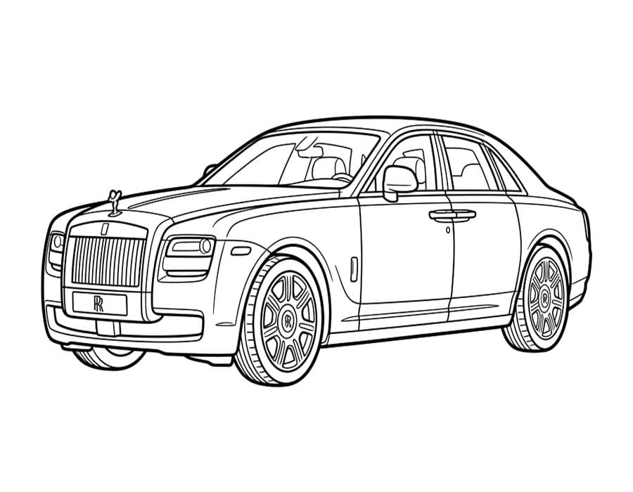 Disegno Rolls Royce gratis stampabile di base da colorare
