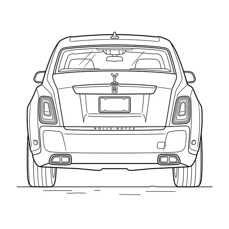 Disegno Rolls Royce gratis stampabile facile da colorare