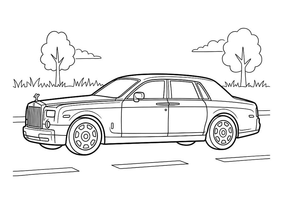 Disegno Rolls Royce gratis stampabile da colorare