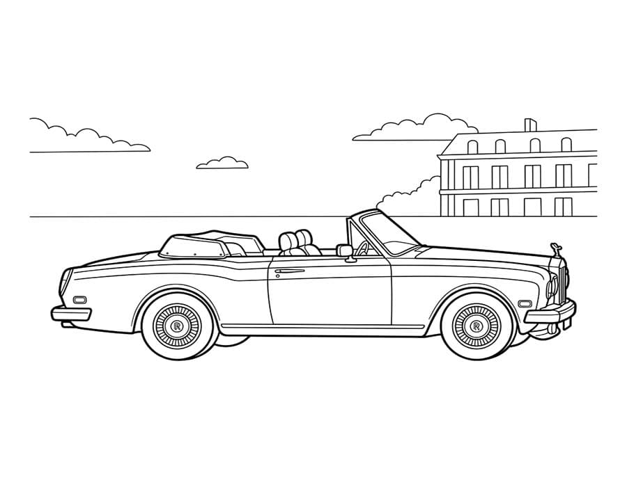 Disegno Rolls Royce per bambini da colorare