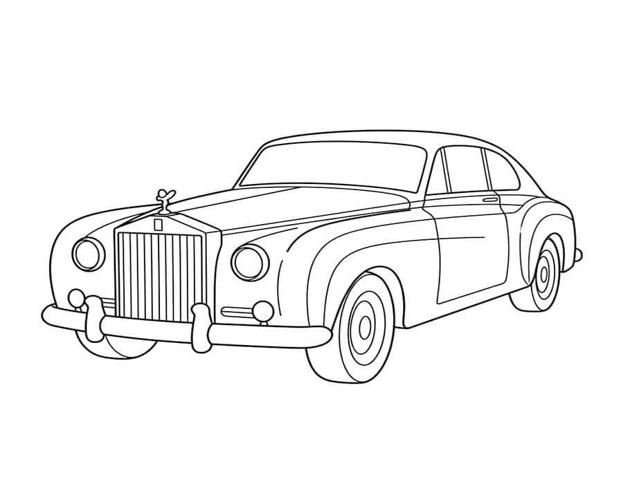 Disegno Rolls Royce semplice da colorare