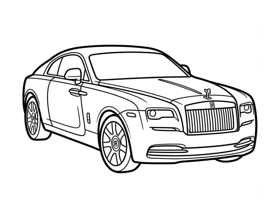 Disegno Rolls Royce stampabile facile da colorare