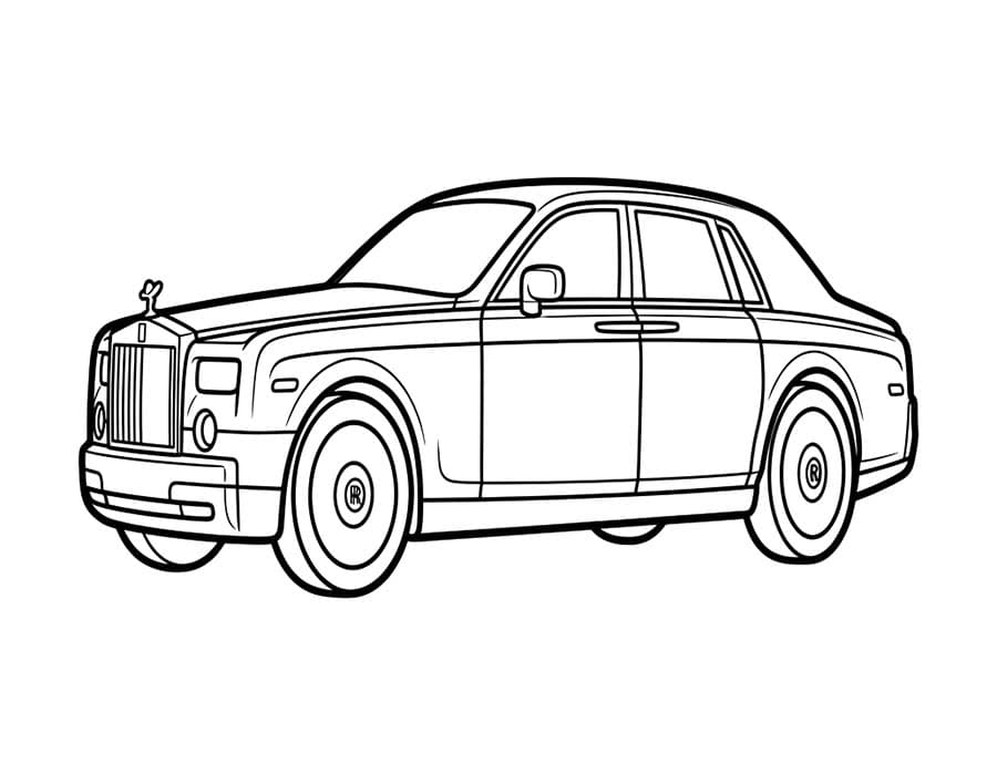 Disegno Rolls Royce stampabile per bambini da colorare