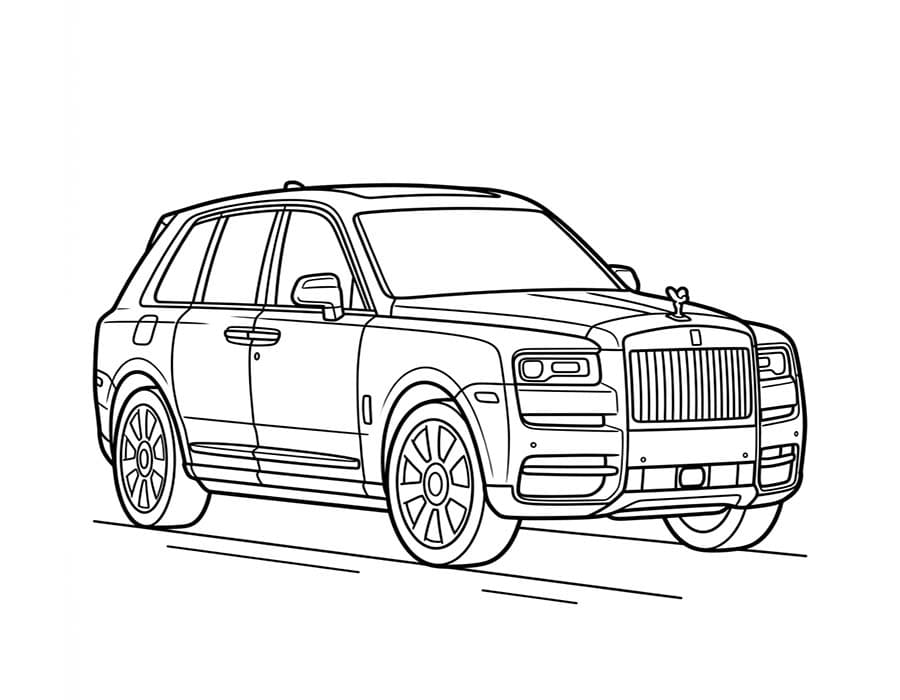 Disegno Rolls Royce stampabile semplice da colorare