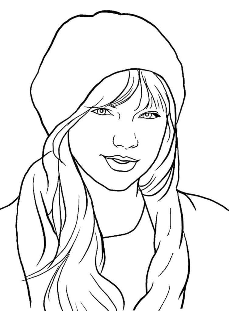 Disegno Taylor Swift da colorare