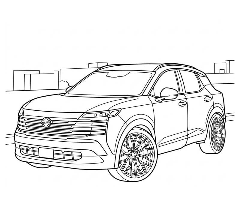 Disegno base di Nissan da colorare
