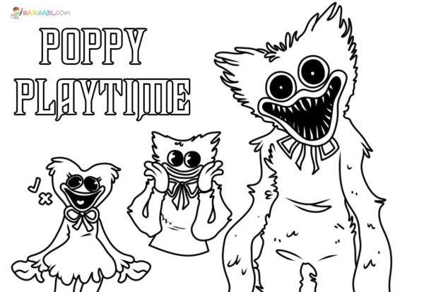 Disegno da colorare dettagliata Poppy Playtime da colorare