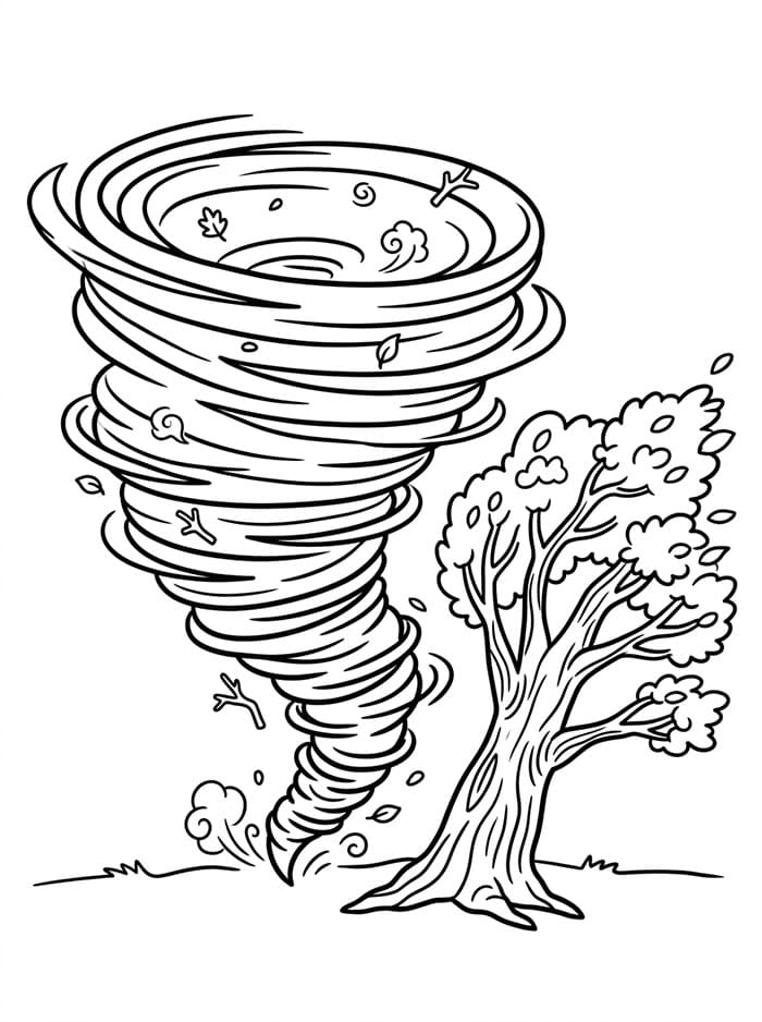 Disegno del Tornado da colorare