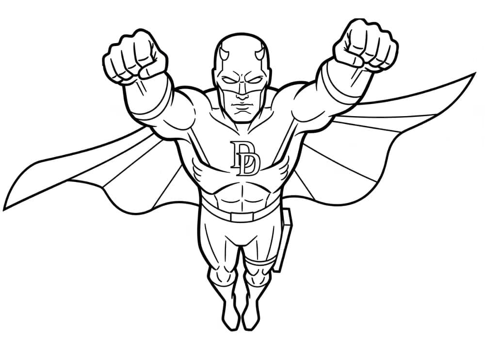 Disegno di Daredevil gratuito da colorare