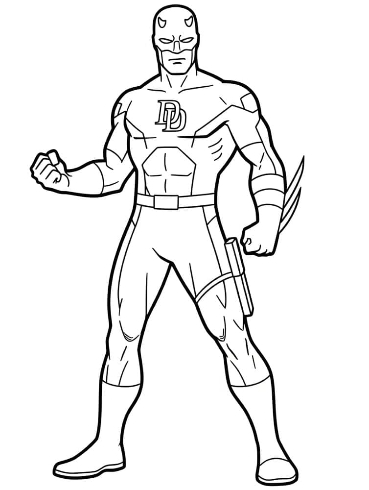Disegno di Daredevil da colorare