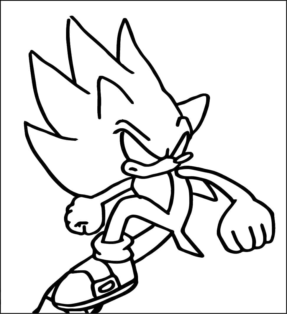 Disegno di Dark Sonic da colorare