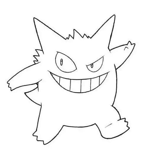 Disegno di Gengar da colorare
