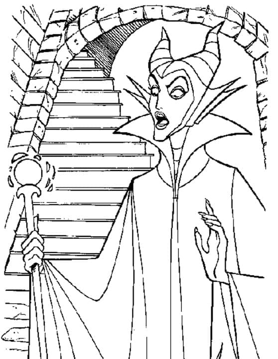 Disegno di Maleficent da colorare