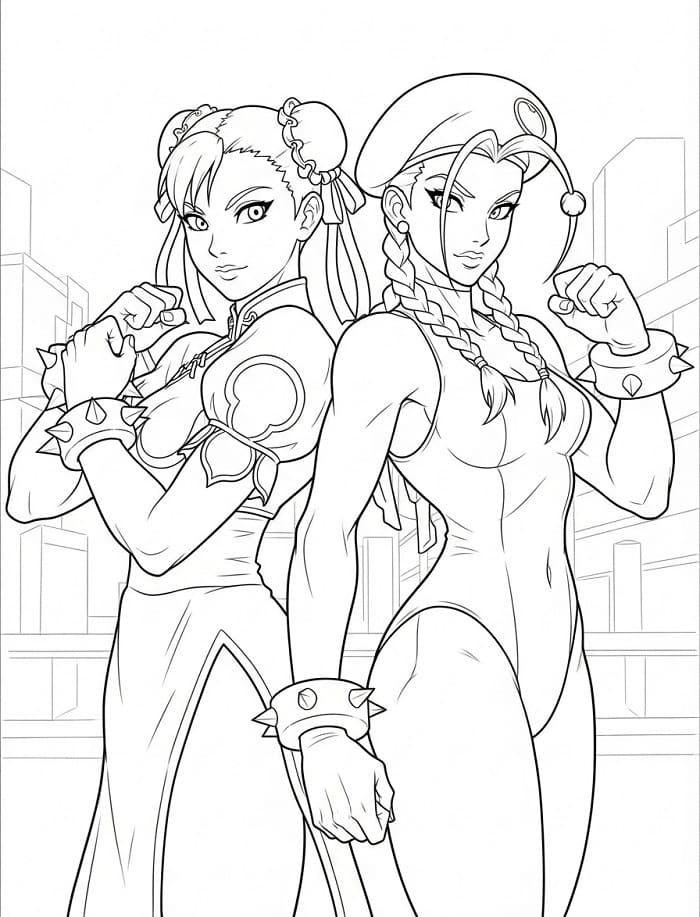 Disegno di Street Fighter da colorare