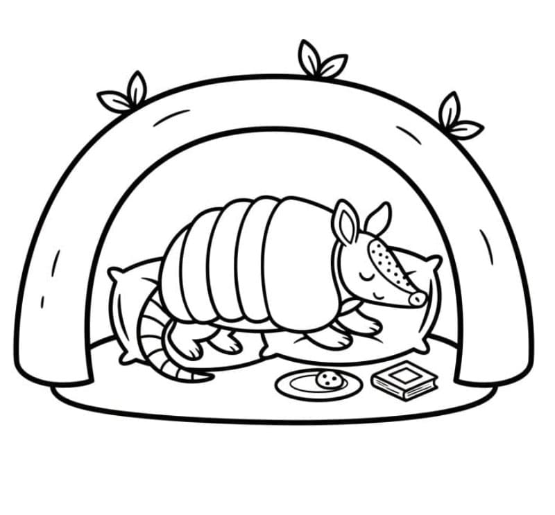 Disegno di armadillo da colorare