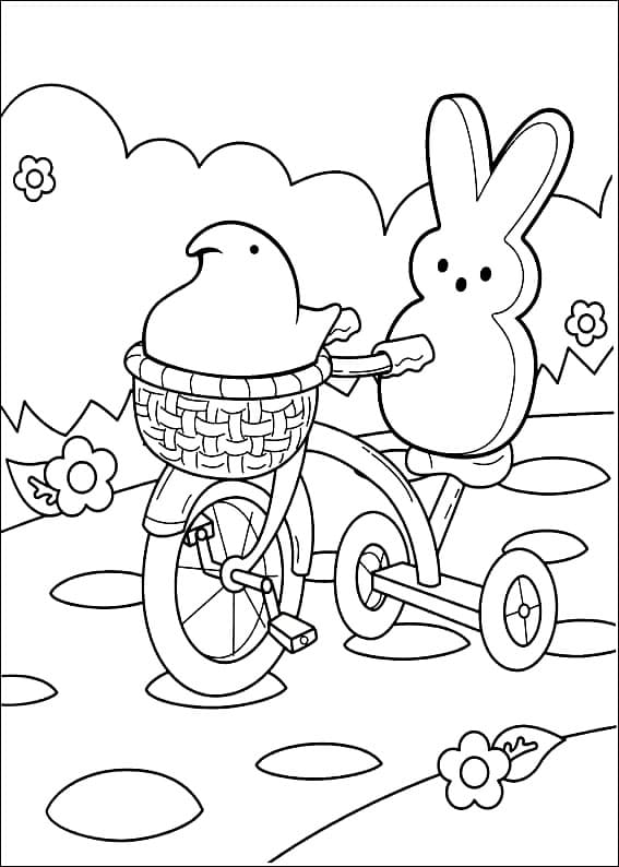 Disegno di marshmallow Peeps da colorare