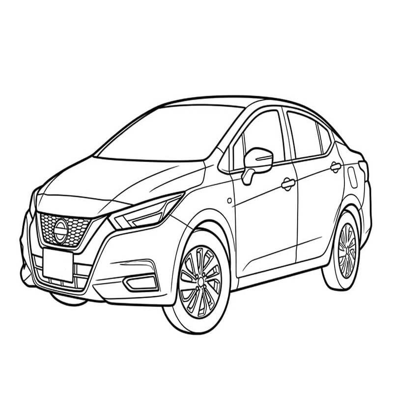 Disegno di una Nissan da stampare da colorare