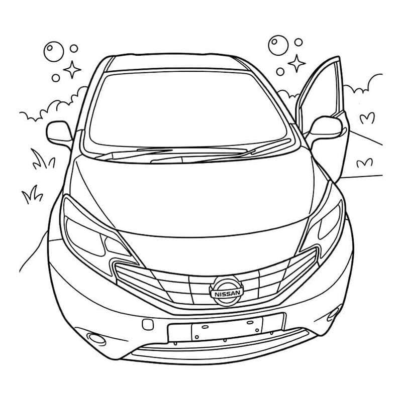 Disegno facile di una Nissan da stampare da colorare