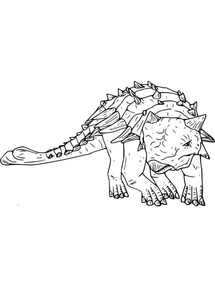 Disegno gratuito di Anchilosauro da colorare