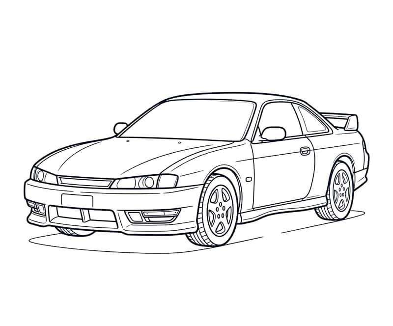 Disegno semplice di una Nissan gratis da colorare