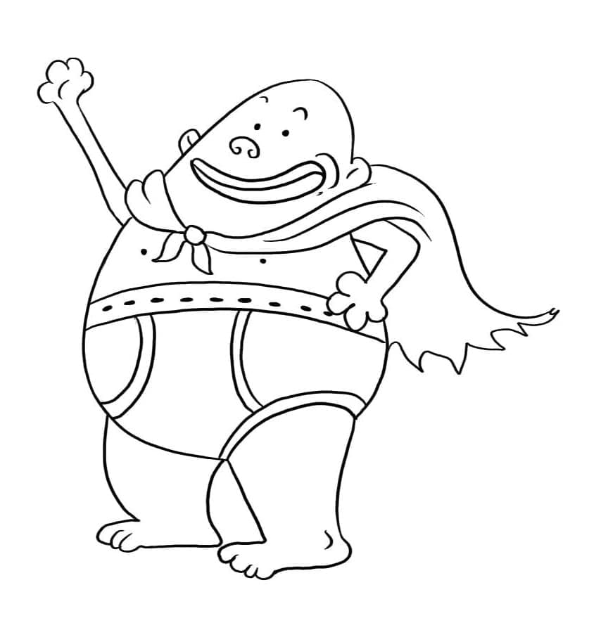 Divertente Capitan Mutanda da colorare