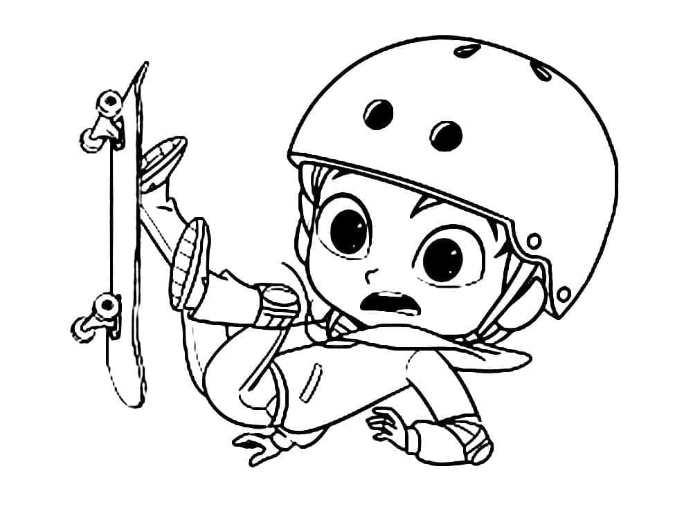 Divertente Zac di Shimmer e Shine da colorare