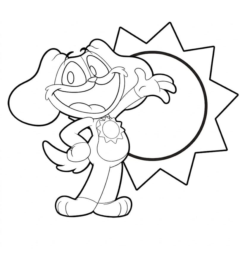 DogDay e sole da colorare