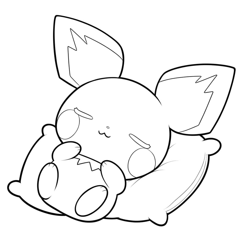 Dormi bene Pichu da colorare