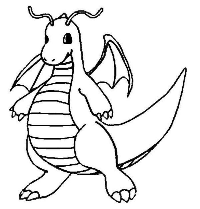 Dragonite 1 da colorare