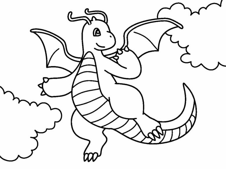 Dragonite 4 da colorare