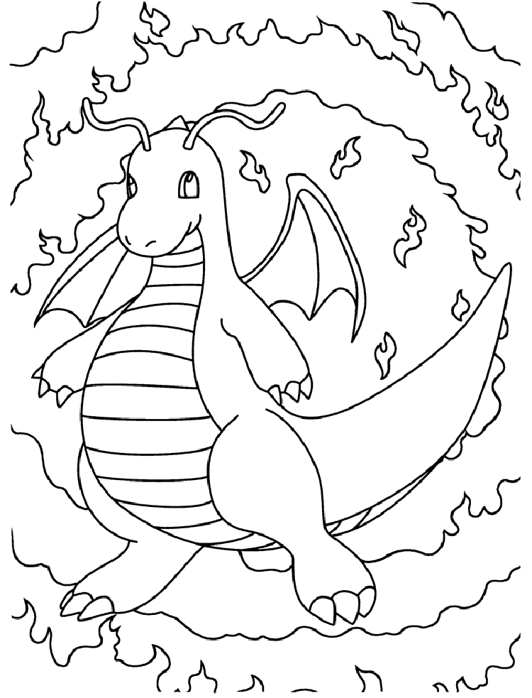 Dragonite 5 da colorare