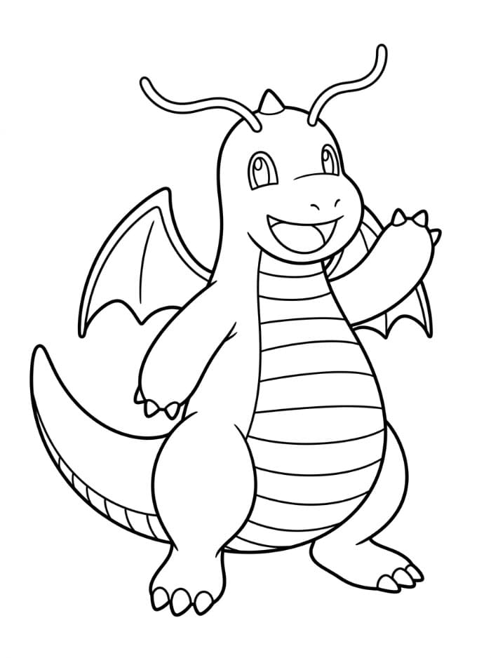 Dragonite da colorare