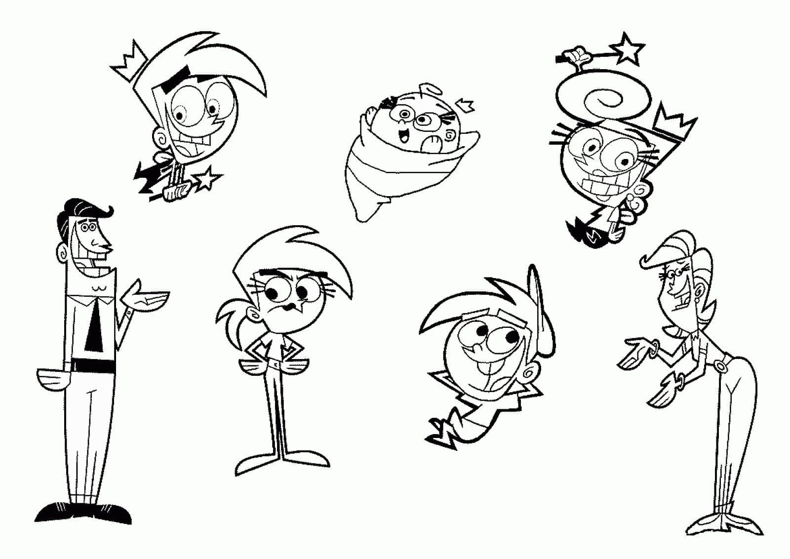 Due Fantagenitori gratis da colorare