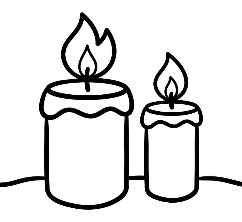 Due candele in omaggio da colorare