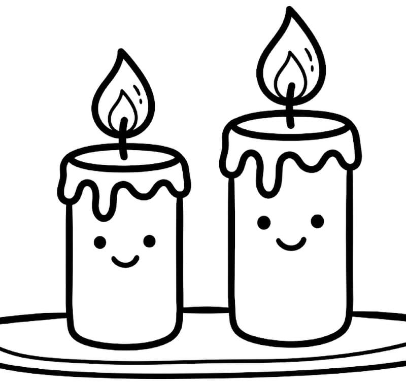 Due candele da colorare